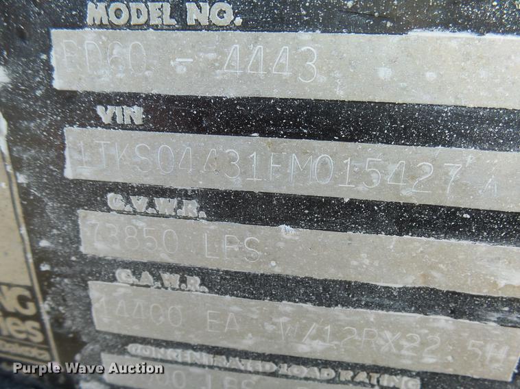 image for item DX9061 1985 Trail King PD60-4443 bottom dump trailer