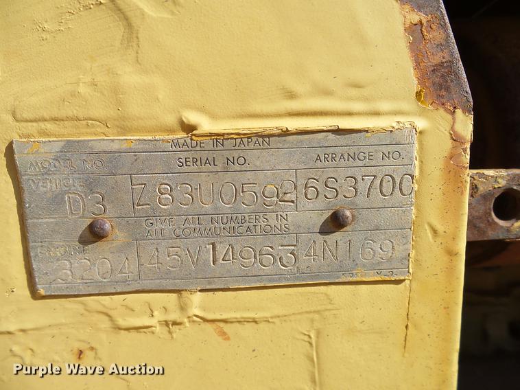 image for item DZ9758 Caterpillar D3 dozer