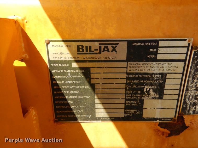 image for item EJ9809 2010 Bil-Jax 5533A boom lift