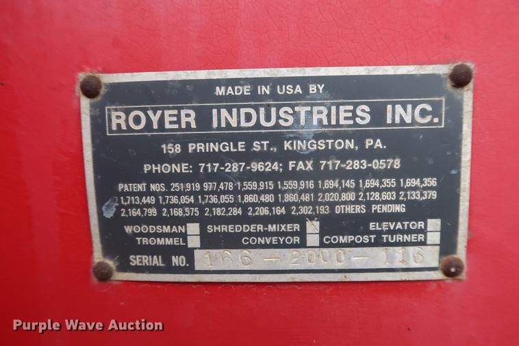 image for item EL9250 Royer Industries 166 soil shredder