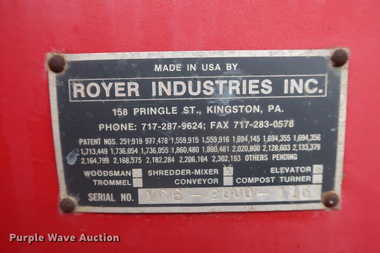 image for item EL9250 Royer Industries 166 soil shredder