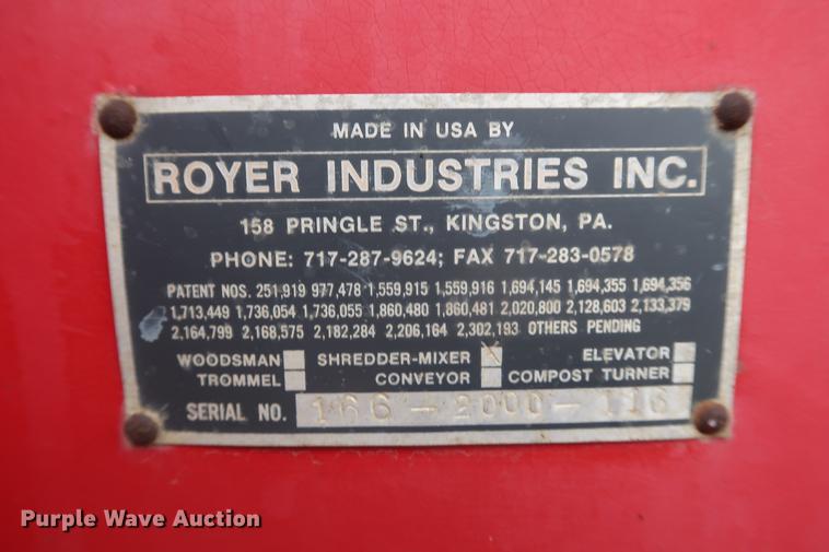 image for item EL9250 Royer Industries 166 soil shredder