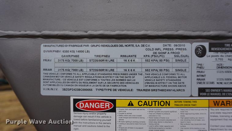 image for item DB0466 2011 Grupo livestock trailer