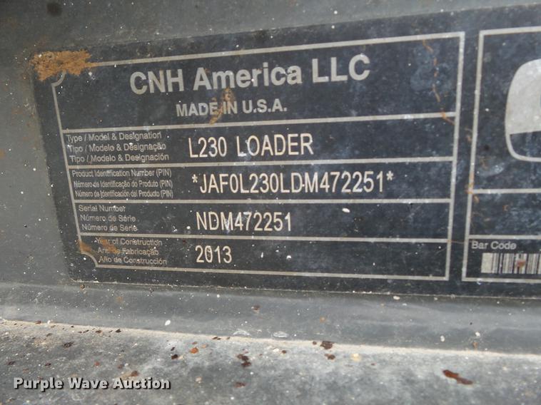 image for item DB7182 2013 New Holland L230 skid steer