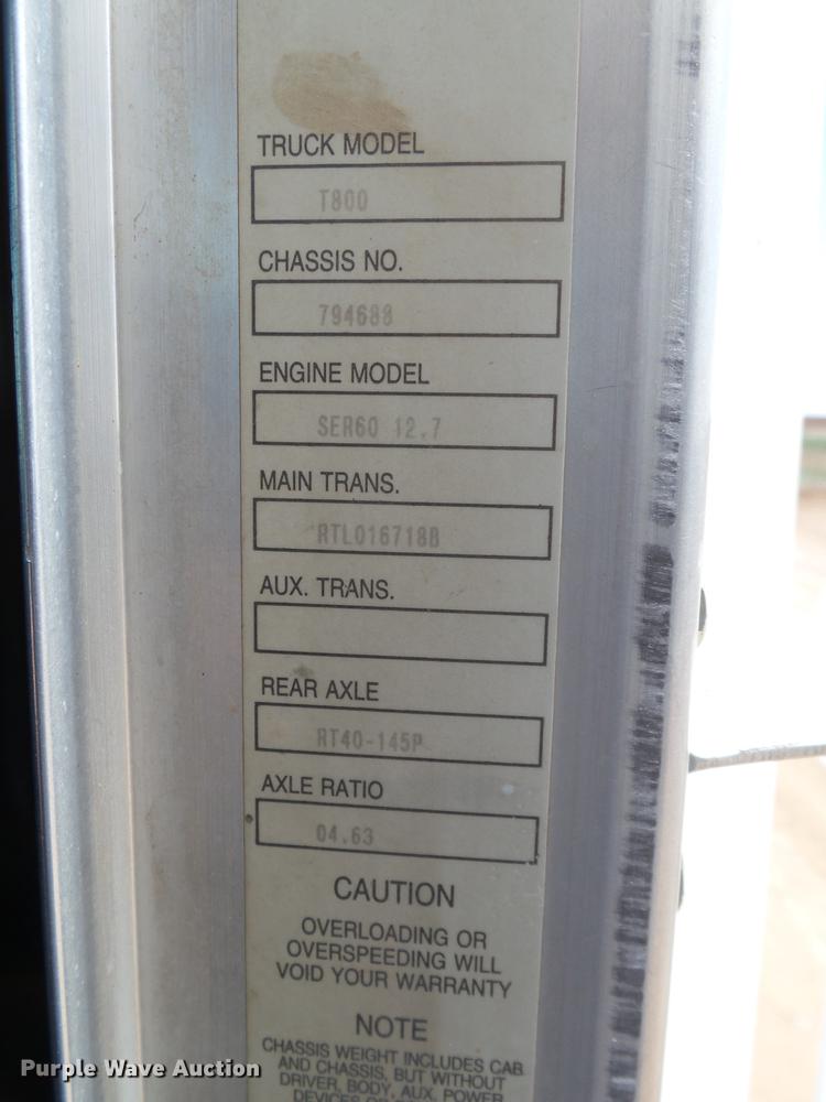 image for item DD1226 1999 Kenworth T800 semi truck