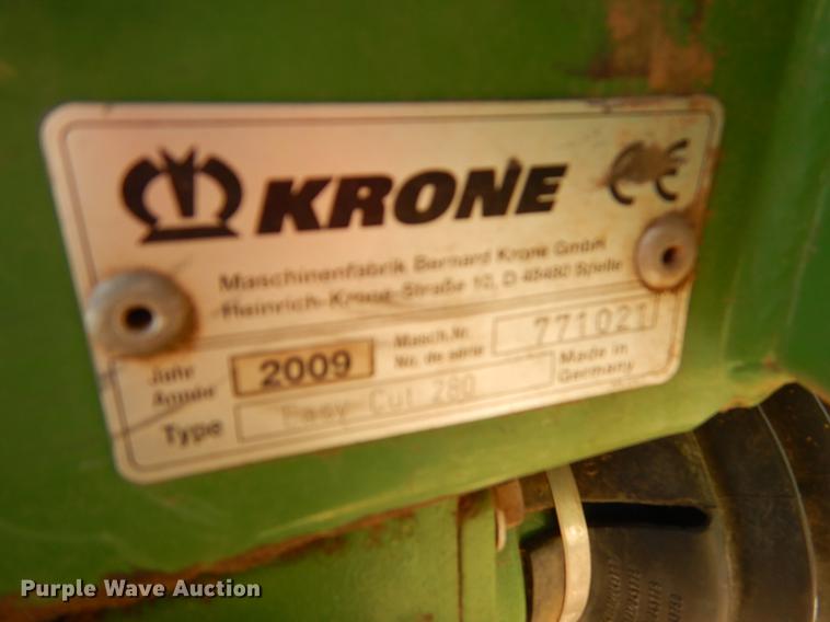 image for item EJ9821 2009 Krone Easy Cut 280 disc mower