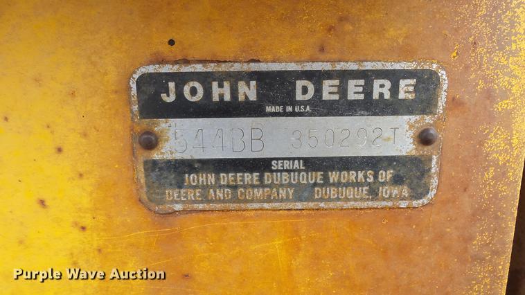 image for item EX9051 1980 John Deere 544B wheel loader