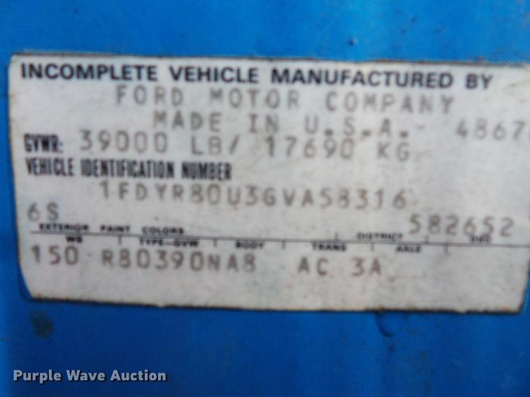 image for item DW9511 1986 Ford 8000 dump truck