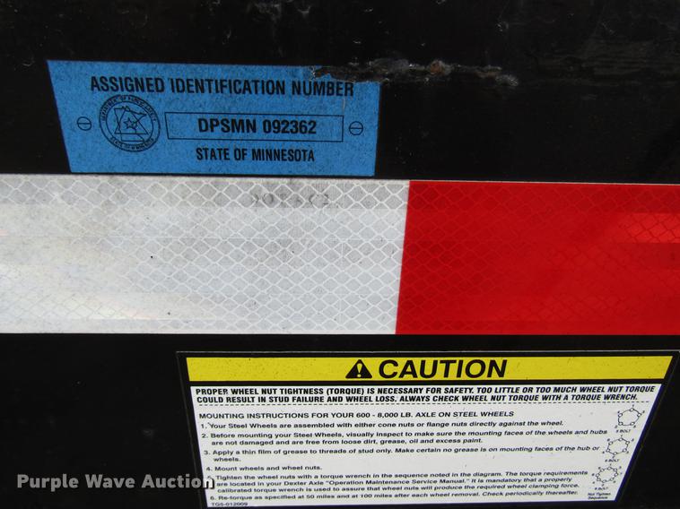 image for item DW9513 2011 Shopbuilt dump trailer