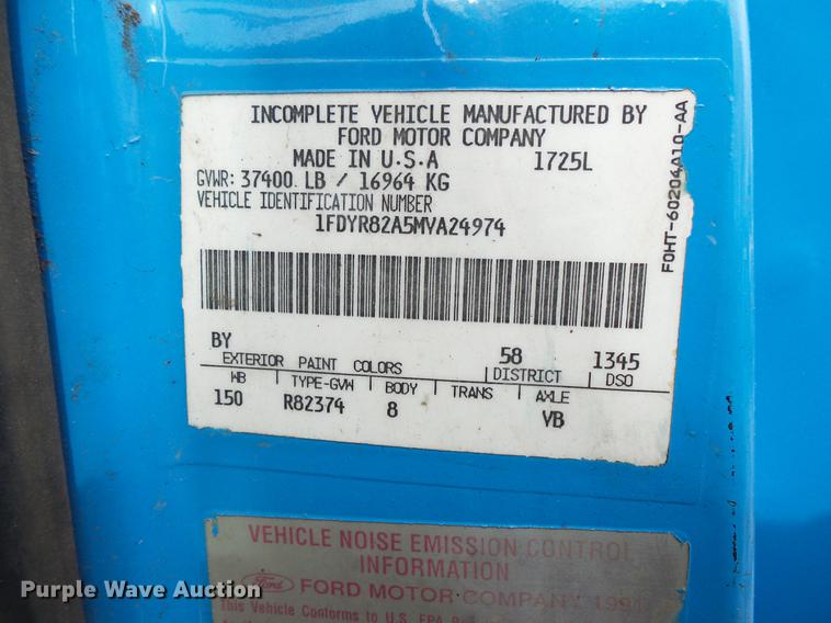 image for item DW9520 1991 Ford LN8000 dump truck