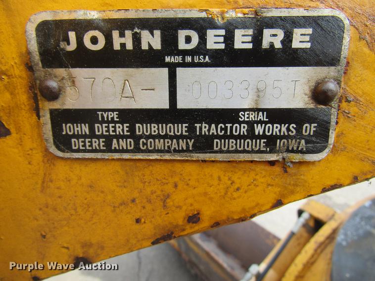 image for item DW9532 1975 John Deere 570A motor grader