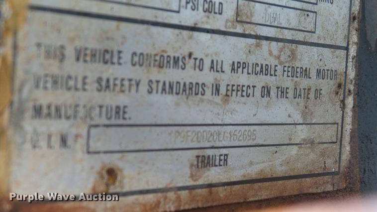 image for item DW9535 1990 Towmaster T20 equipment trailer