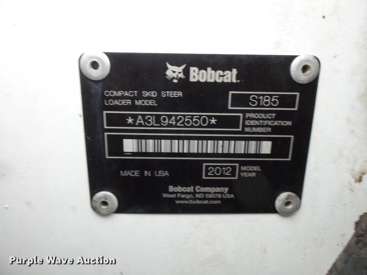 image for item DW9556 2012 Bobcat S185 skid steer