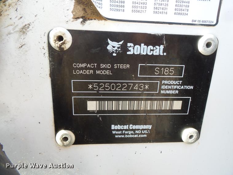 image for item DW9568 2005 Bobcat S185 skid steer