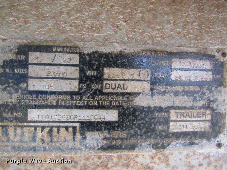 image for item DC4335 1993 Lufkin ULDII-38 end dump trailer