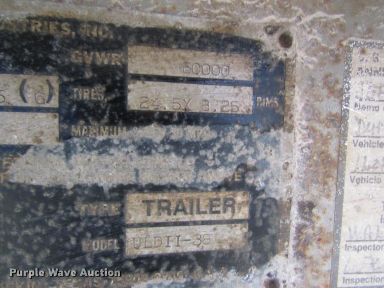 image for item DC4335 1993 Lufkin ULDII-38 end dump trailer