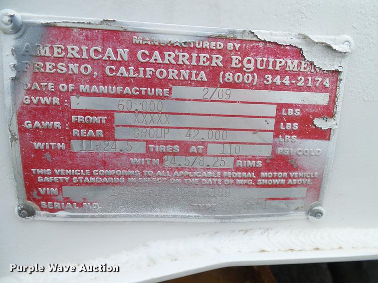 image for item DD1315 2009 American Carrier Equipment ABD370T bottom dump trailer