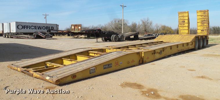 image for item EE9647 1990 Phelan/Talbert WTT-50H-FN-T1 lowboy equipment trailer