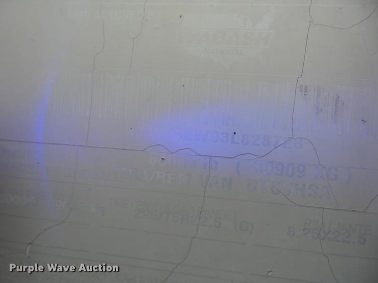 image for item K6280 Wabash dry van trailer