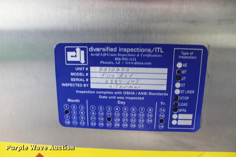 image for item BE9370 2012 E-one Cyclone II Quint ladder fire truck