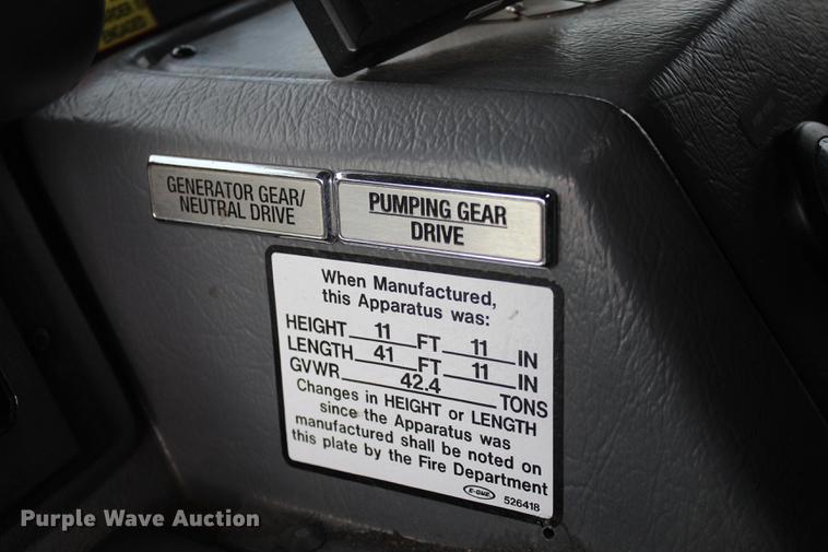 image for item BE9370 2012 E-one Cyclone II Quint ladder fire truck