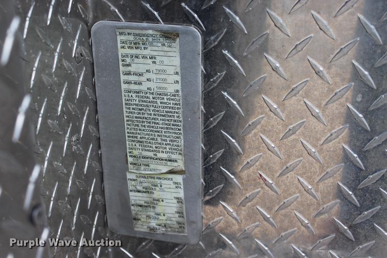 image for item BE9371 2000 E-one Cyclone II ladder fire truck