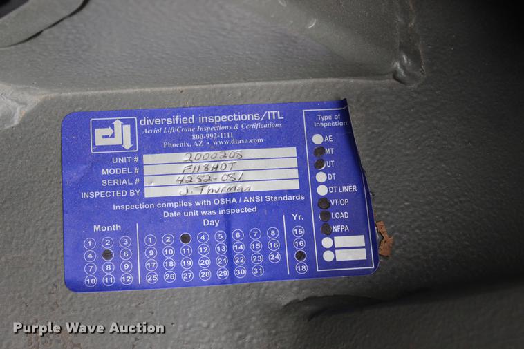 image for item BE9371 2000 E-one Cyclone II ladder fire truck