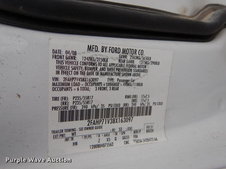 image for item DC0409 2008 Ford Crown Victoria Police Interceptor