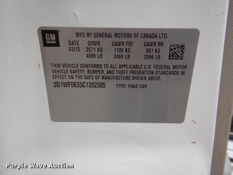 image for item DC0416 2012 Chevrolet Impala