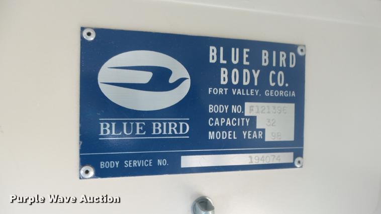 image for item DC3073 1998 Blue Bird TC2000 school bus