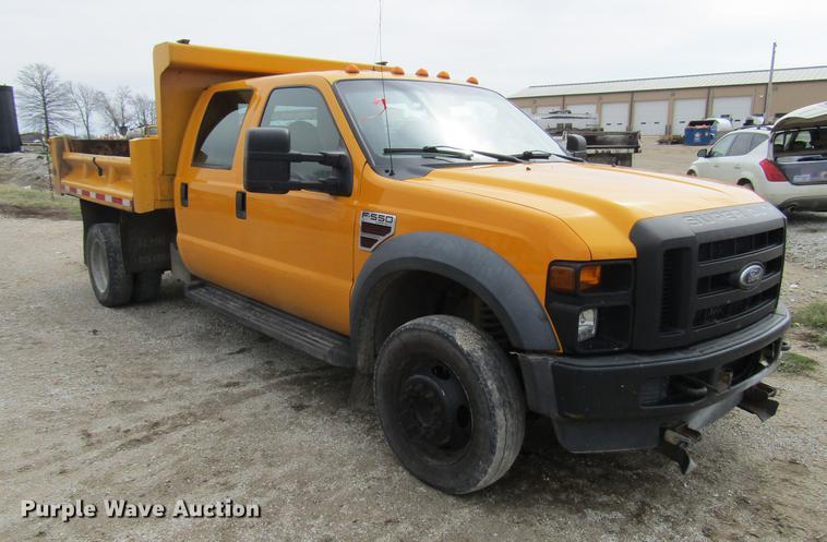 image for item DD7426 2008 Ford F550 Crew Cab dump truck