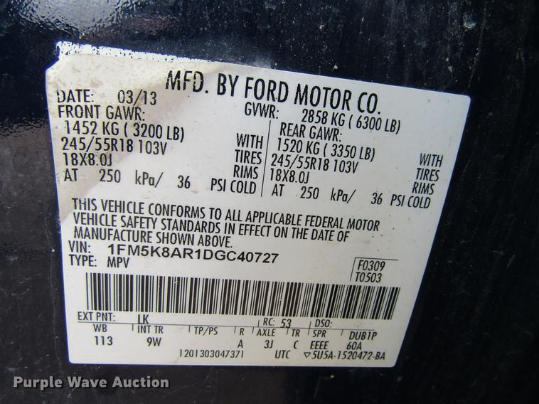 image for item DF3752 2013 Ford Explorer Police Interceptor SUV