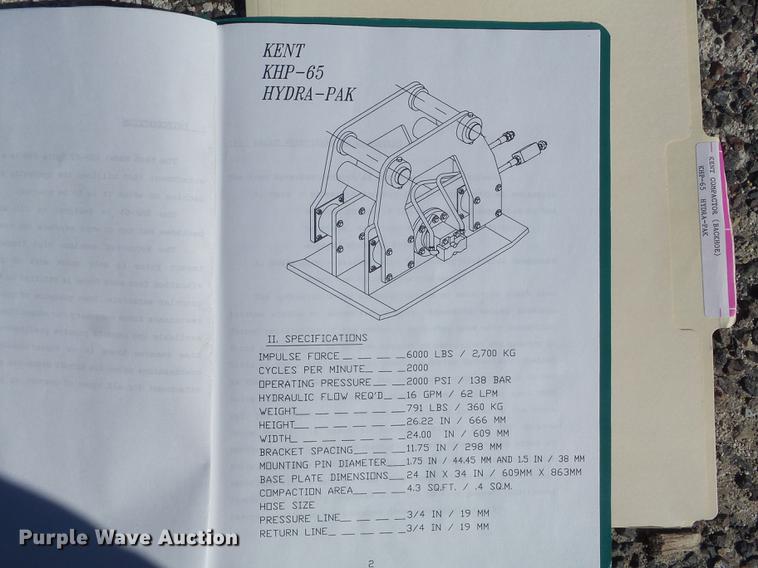 image for item DM9983 Kent KHP65 vibratory plate compactor