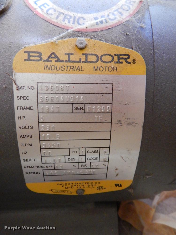 image for item EN9222 Baldor single phase motor