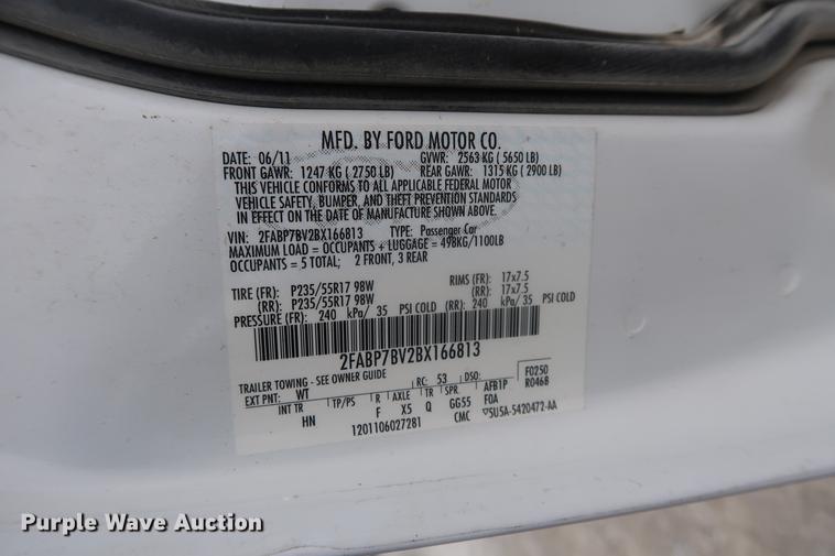 image for item EP9296 2011 Ford Crown Victoria Police Interceptor