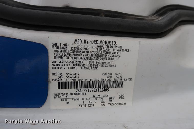 image for item EP9297 2008 Ford Crown Victoria Police Interceptor