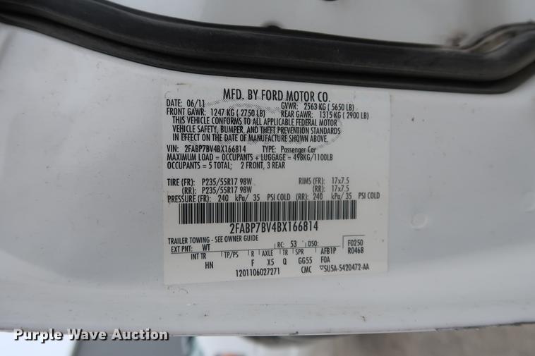 image for item EP9298 2011 Ford Crown Victoria Police Interceptor