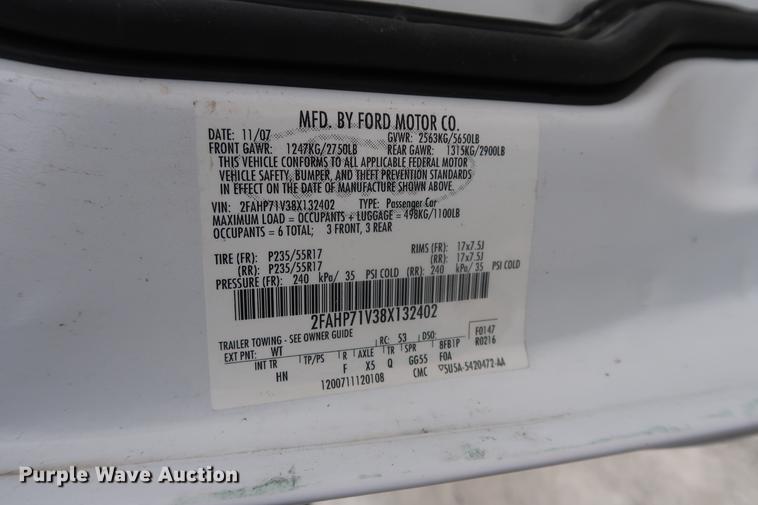 image for item EP9299 2008 Ford Crown Victoria Police Interceptor