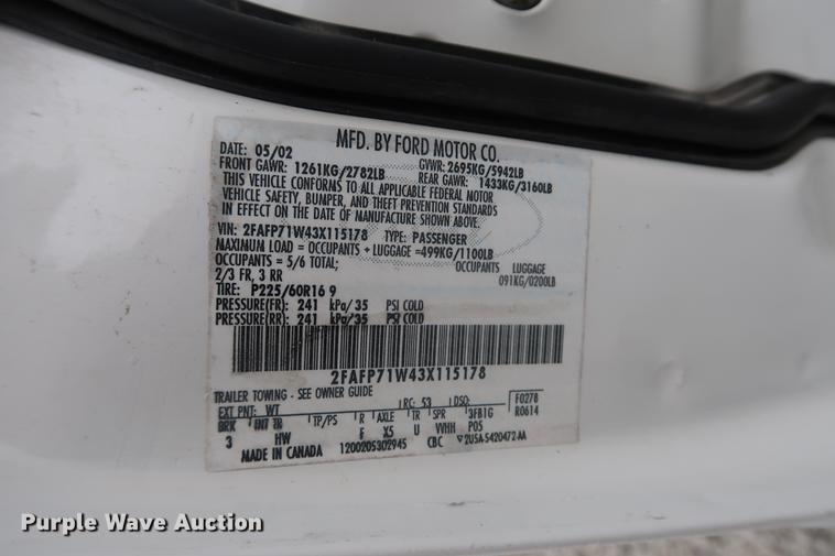 image for item EP9300 2003 Ford Crown Victoria Police Interceptor