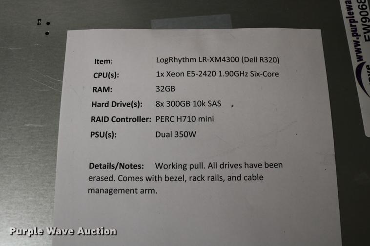 image for item EW9068 Dell R320 LogRhythm LR-XM4300 server