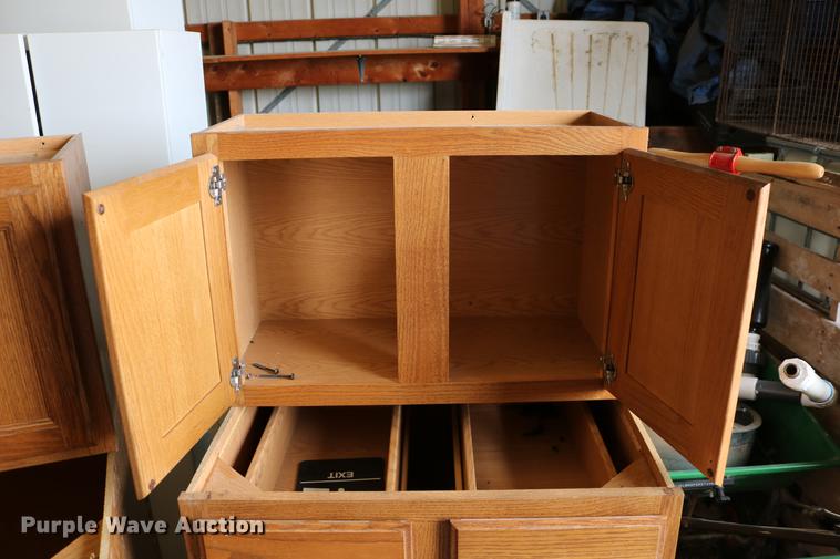 image for item EW9089 (5) wood cabinets