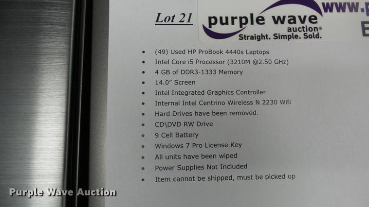 image for item EX9107 (49) HP ProBook 440s laptops