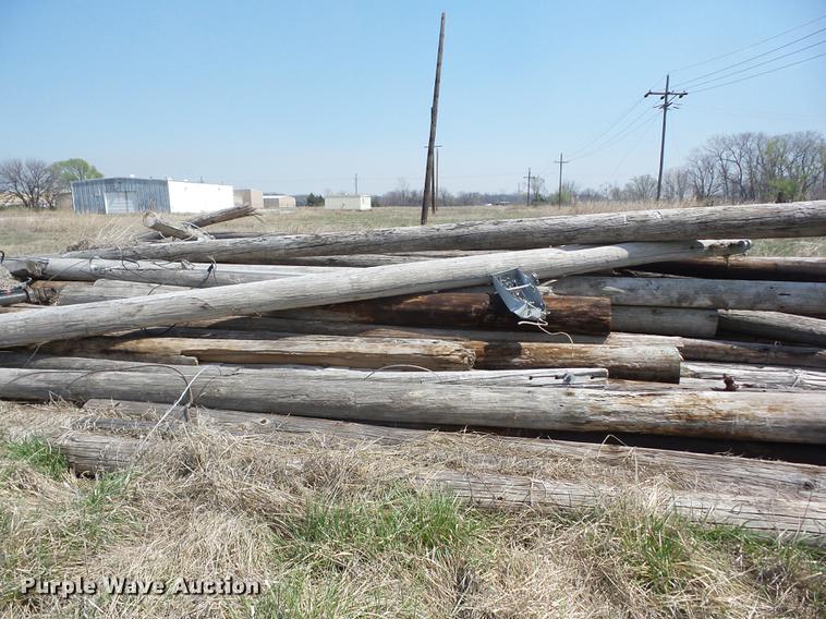 image for item AY9560 Wood telephone poles