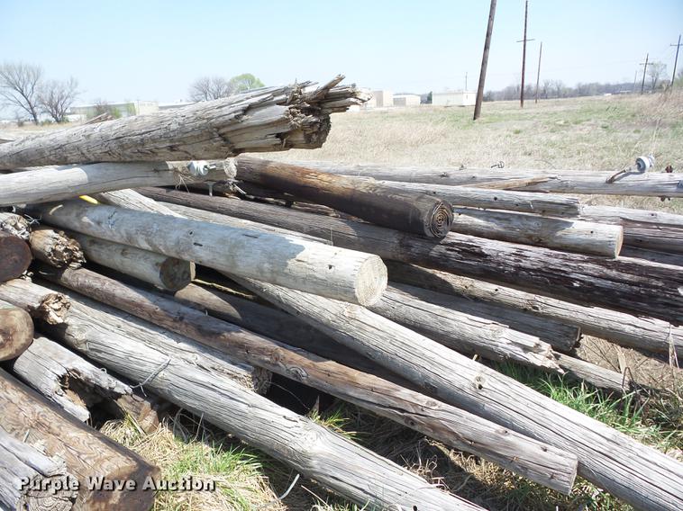 image for item AY9560 Wood telephone poles