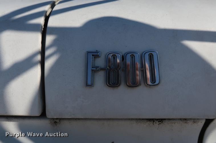 image for item DA0769 1979 Ford F800 flatbed truck with crane
