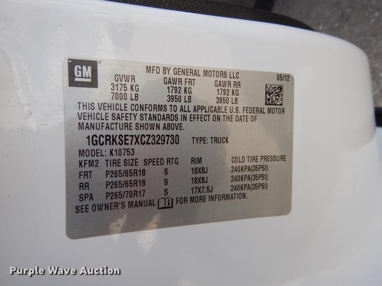 image for item DC0406 2012 Chevrolet Silverado 1500 Ext. Cab pickup truck