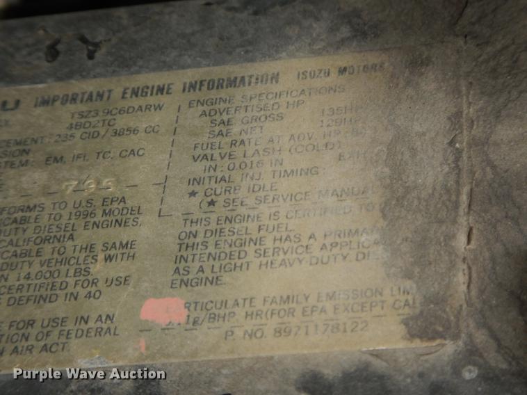 image for item DC0438 1996 Isuzu NPR applicator truck