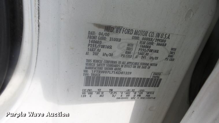 image for item DC3059 2001 Ford F150 SuperCrew pickup truck