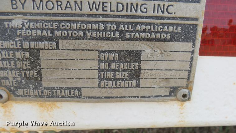 image for item DC3099 1997 Brooks PT92-6KXL pole trailer