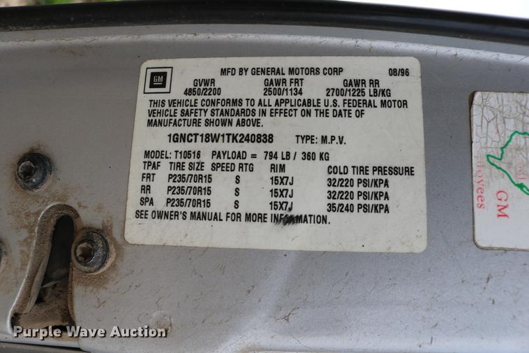 image for item DC7648 1996 Chevrolet Blazer LS SUV